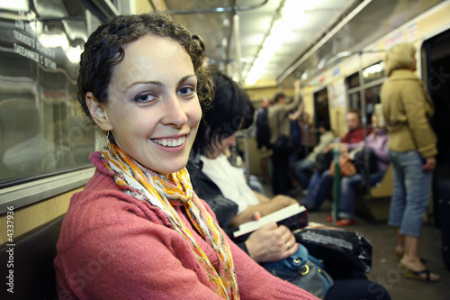 woman in the subway