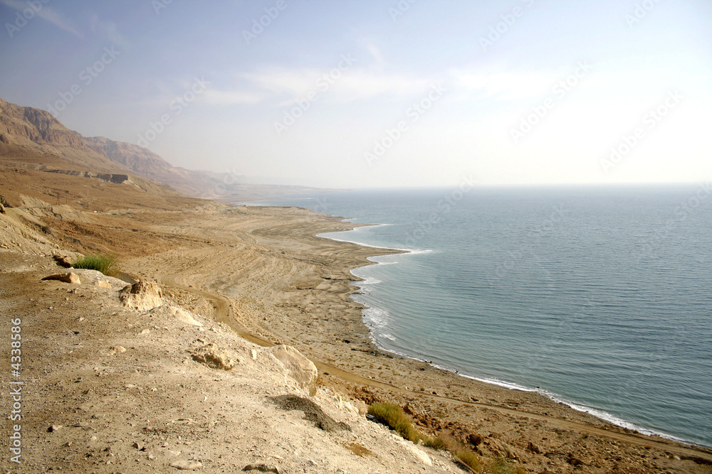 arid dead sea coastline israel
