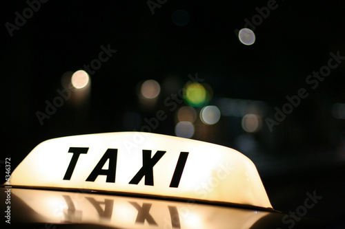 Fotobehang taxi