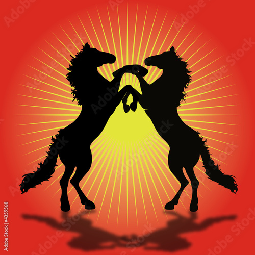 chevaux cabrés 