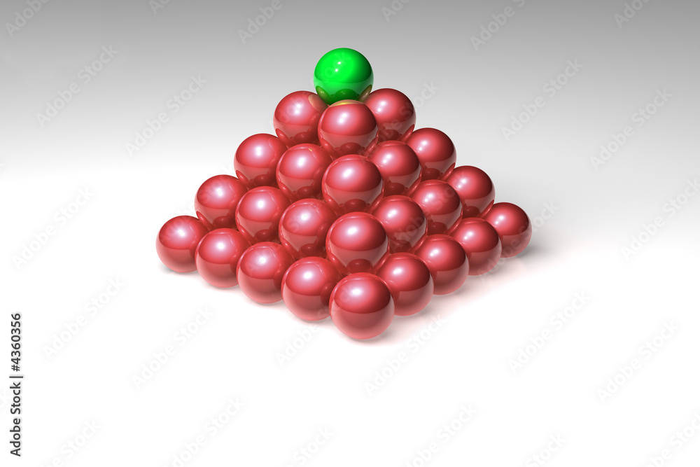 pyramide aus Kugeln pyramide aus Kugeln