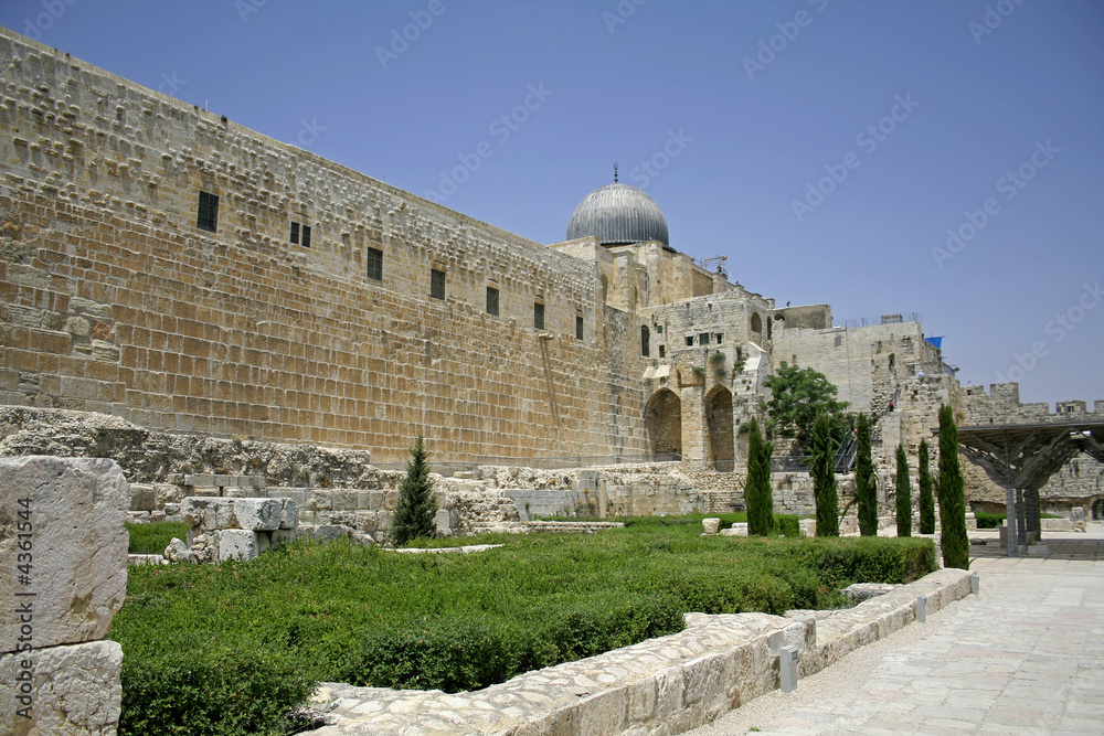 wailing western and southern wall, jerusalem, israel