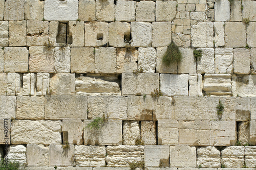 Billede på lærred cut out of the wailing western wall, jerusalem, israel