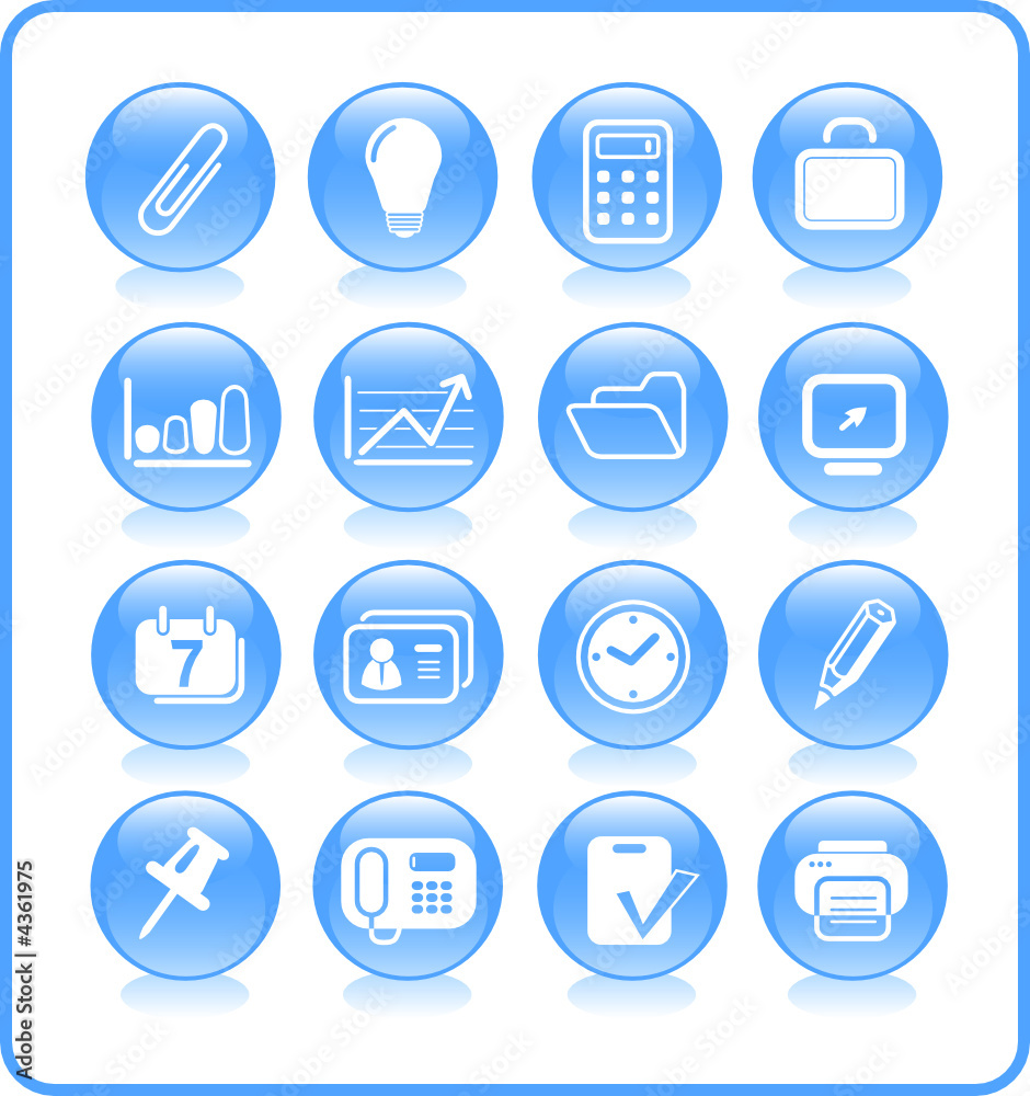 Miscellaneous office vector icons Miscellaneous office vector icons