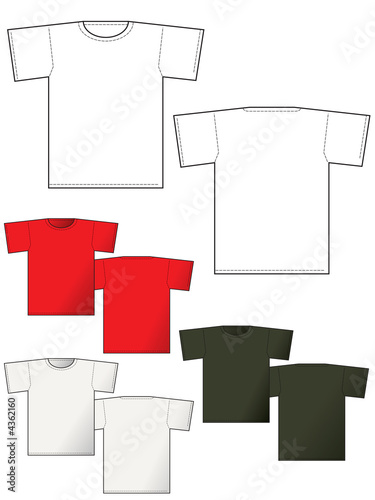 T-shirt layout back and front