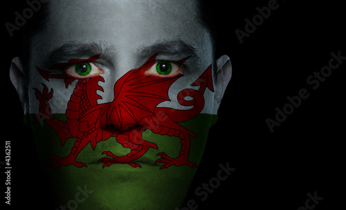 Welsh Flag - Male Face