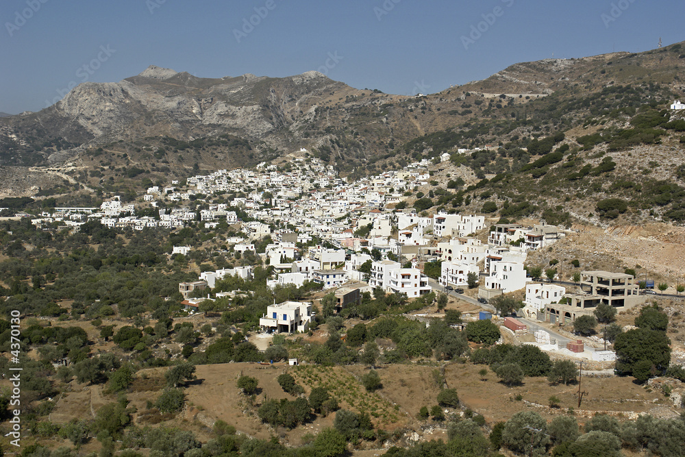Blick auf Filoti, Naxos