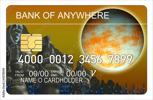 credit card with moon photo