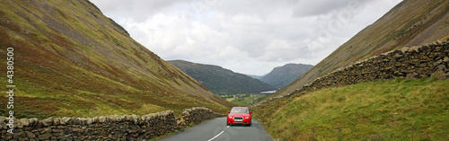 Mountain driving panorama