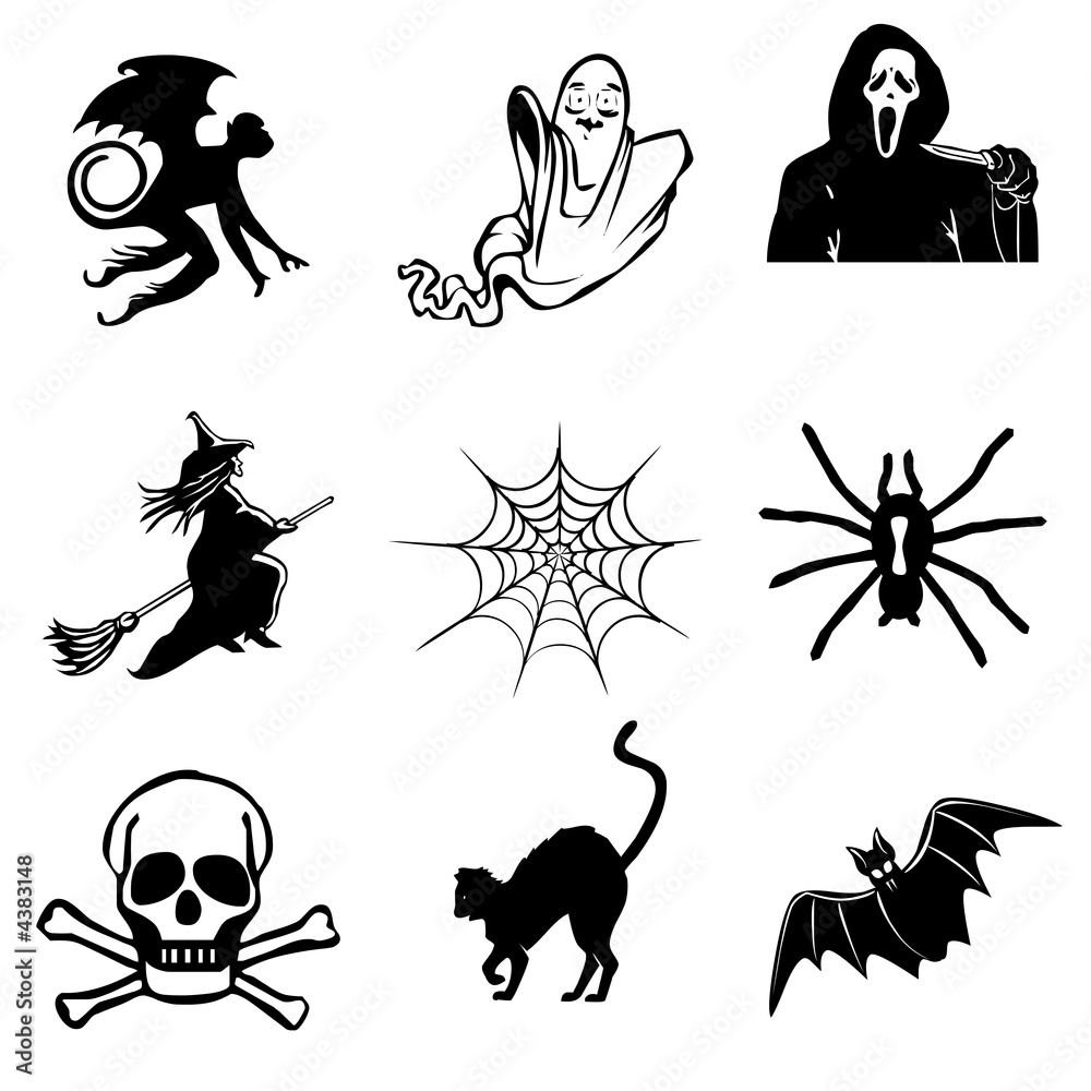 Naklejka premium Halloween icons collection