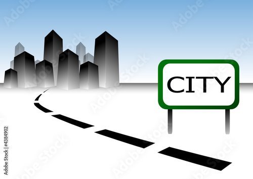 Vector city route