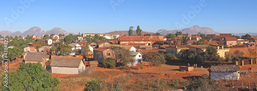 Magalasy village, Ambalavao, Madagascar, Panoramique photo