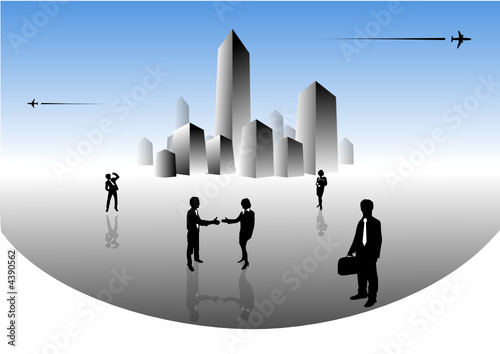 Business team in the city