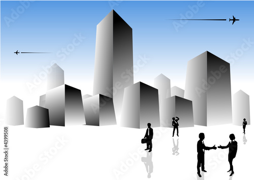 Business team in the city