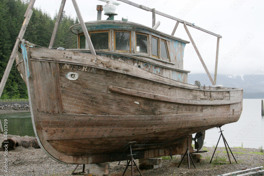 fishing boat dry docked