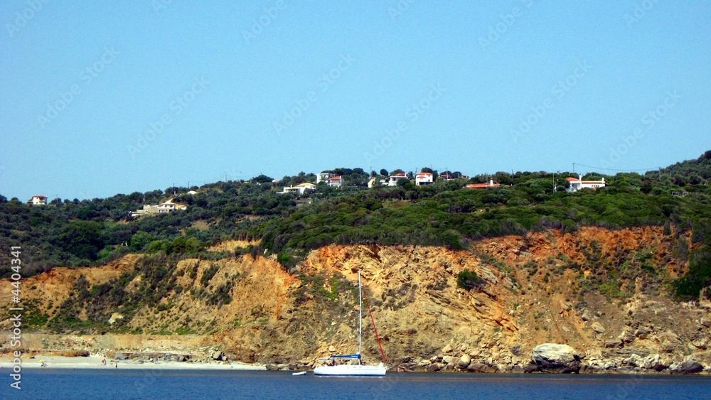 coastal landscape in skyathos island