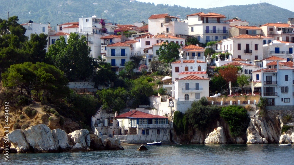The Skyathos village