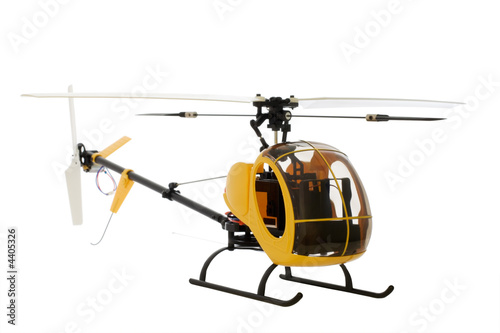 guided by radio model of helicopter