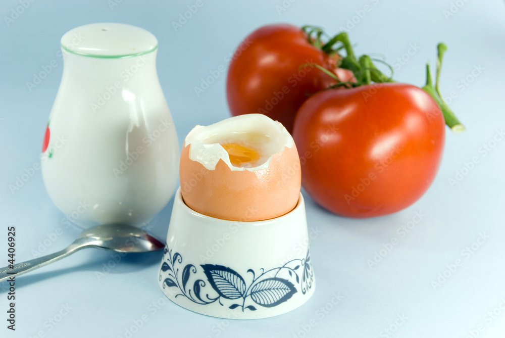 breakfast with boiled egg and tomatoes breakfast with boiled egg and tomatoes