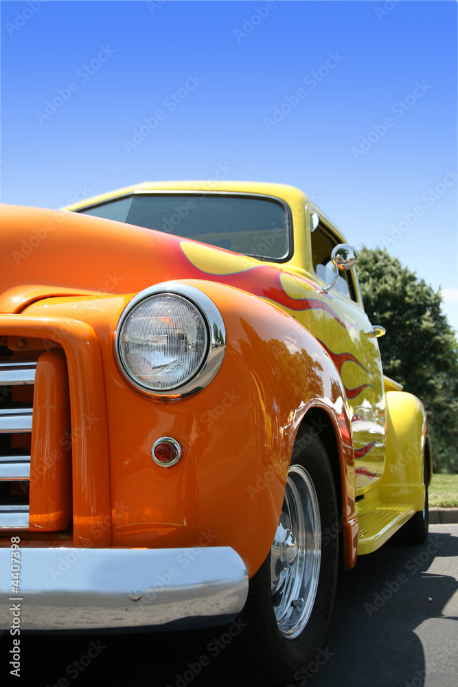Classic Truck with Flames