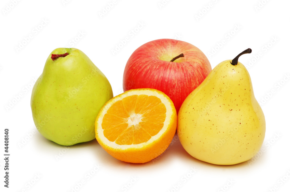 Various fruits isolated on the white background Various fruits isolated on the white background