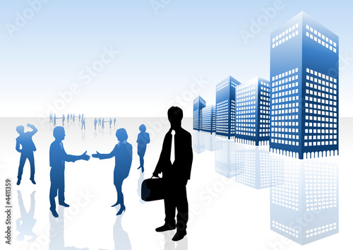 Business team in the city