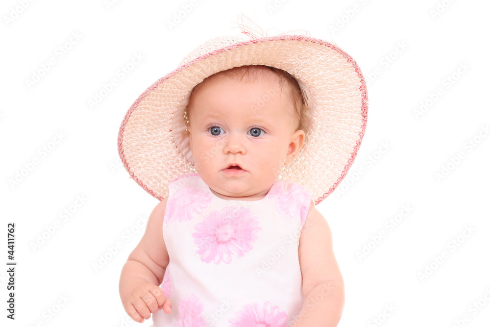 6 months baby girl in hat 6 months baby girl in hat
