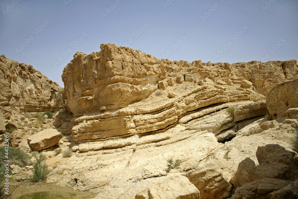 rock in sede boker desert, israel