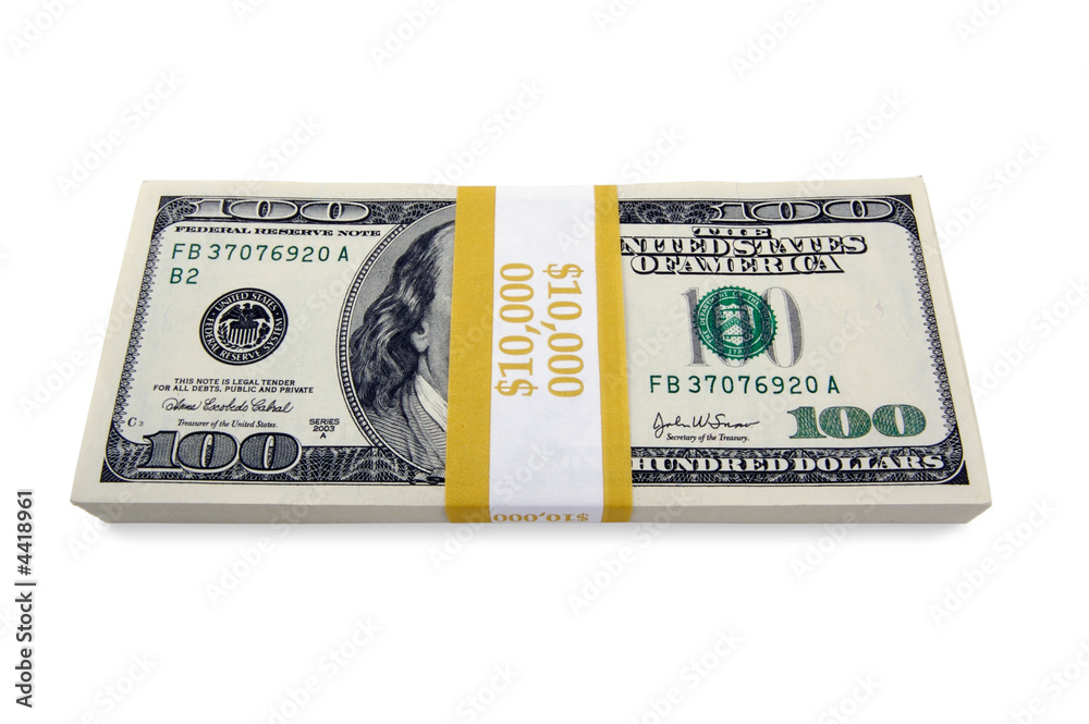 Stack of of One Hundred Dollar Bills Stack of of One Hundred Dollar Bills