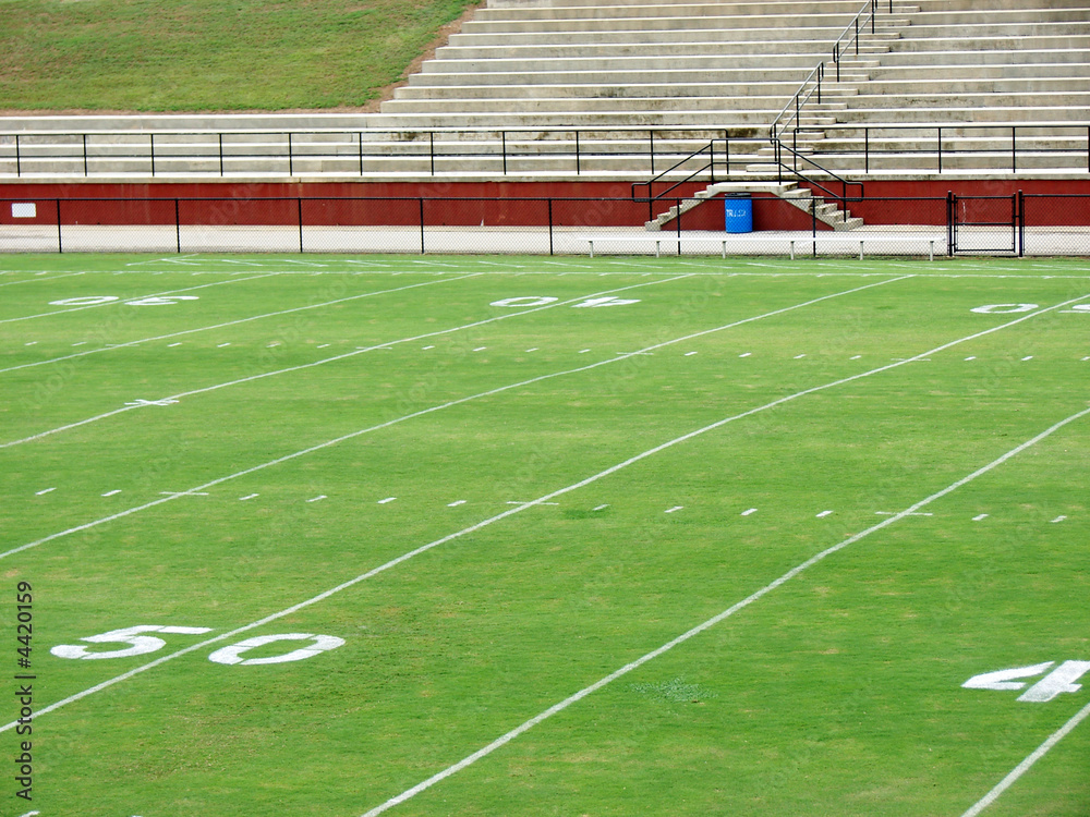 Fototapeta premium 50 Yard Line on Football Field