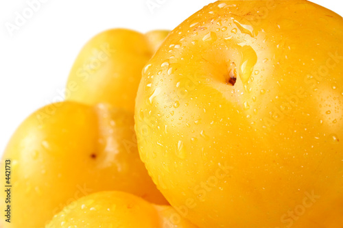 Yellow plums (clipping path)