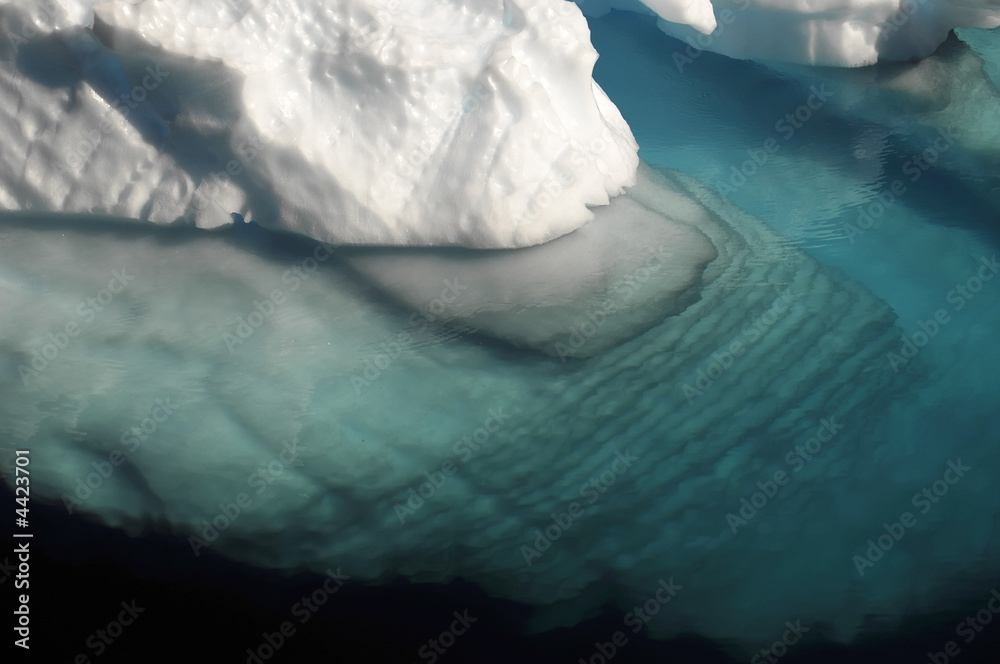 Rippled underwater ice