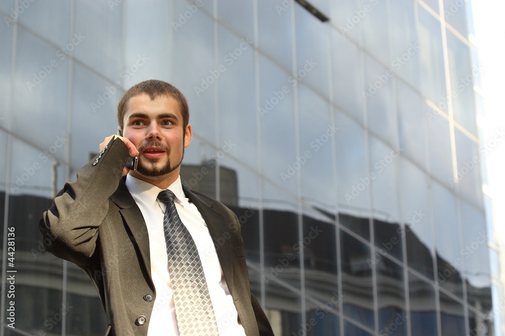 Talking businessman Talking businessman