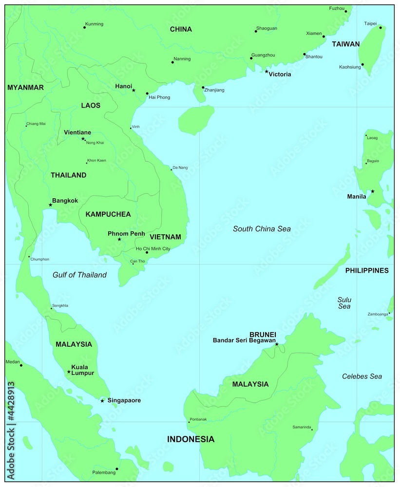 Sea maps series: South China Sea