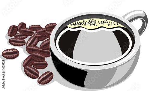 coffee cup with beans