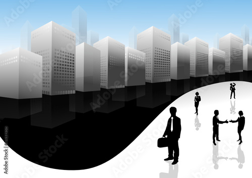 Business team in the city