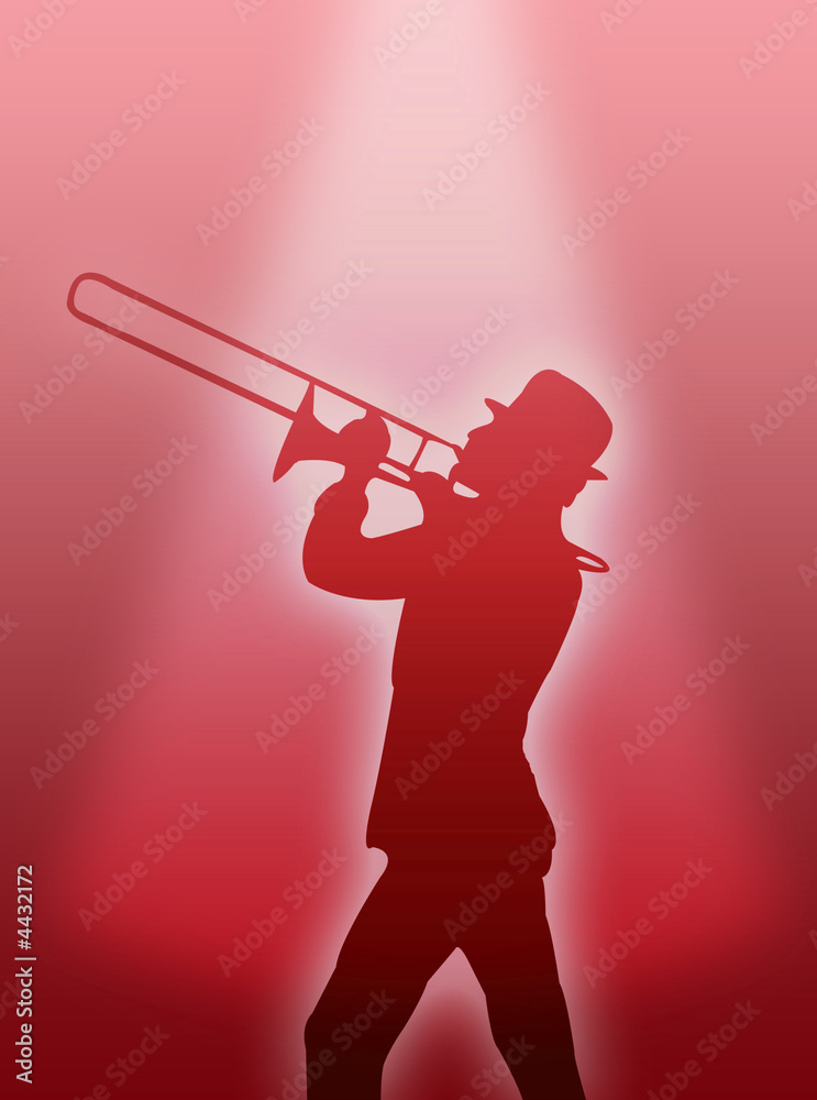 Fototapeta premium Suonatore di trombone