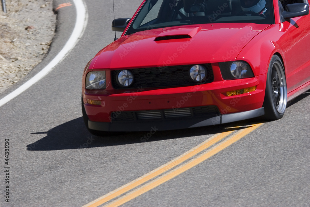 sports car on the road