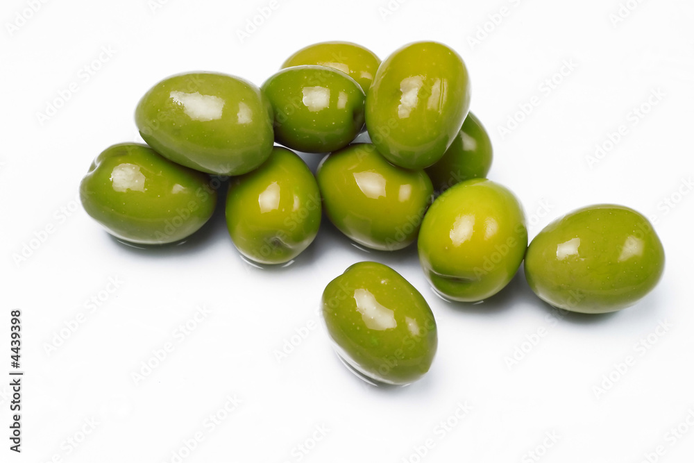 Fresh green olives Fresh green olives