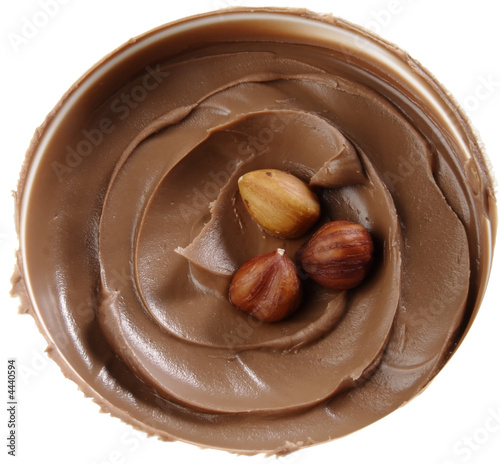 Hazelnuts in nougat butter.