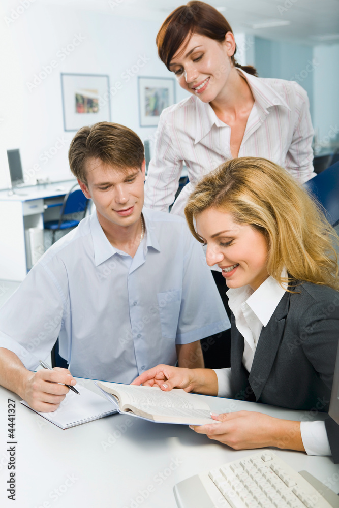 Fototapeta premium Discussing a new curriculum