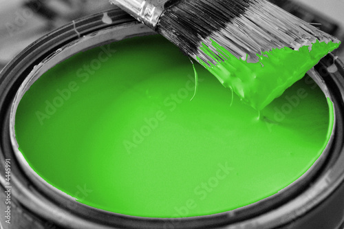 Fotografía bucket of green paint