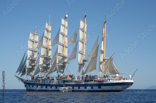 Royal Clipper at anchor off Ponza, Italy