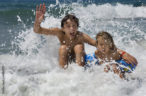 Children on the beach photo