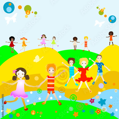 group of kids playing