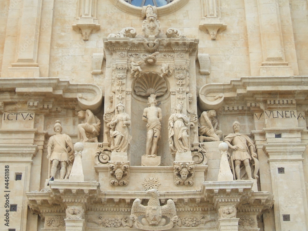 Ferla, facciata della chiesa di San Sebastiano