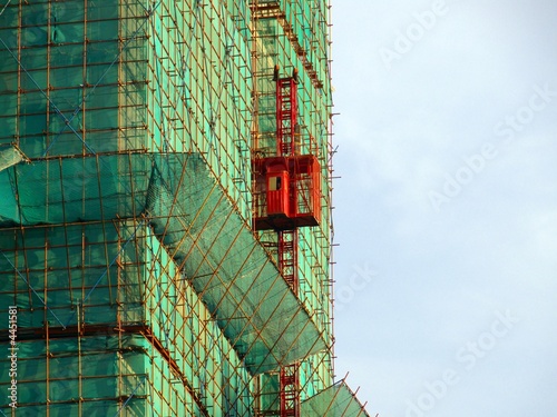 Echafaudage de chantier, Pékin, Chine
