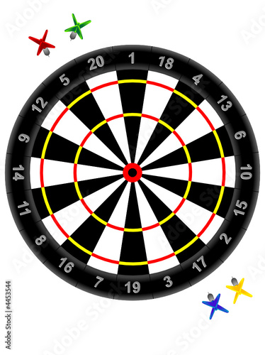 Darts and target