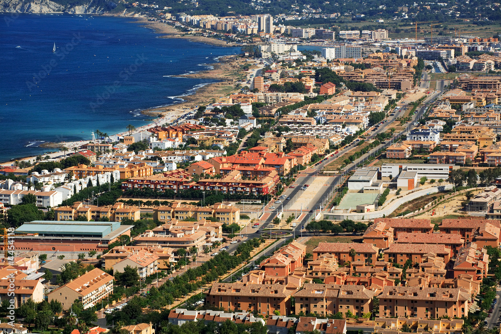 Obraz premium Urbanization of coastal city