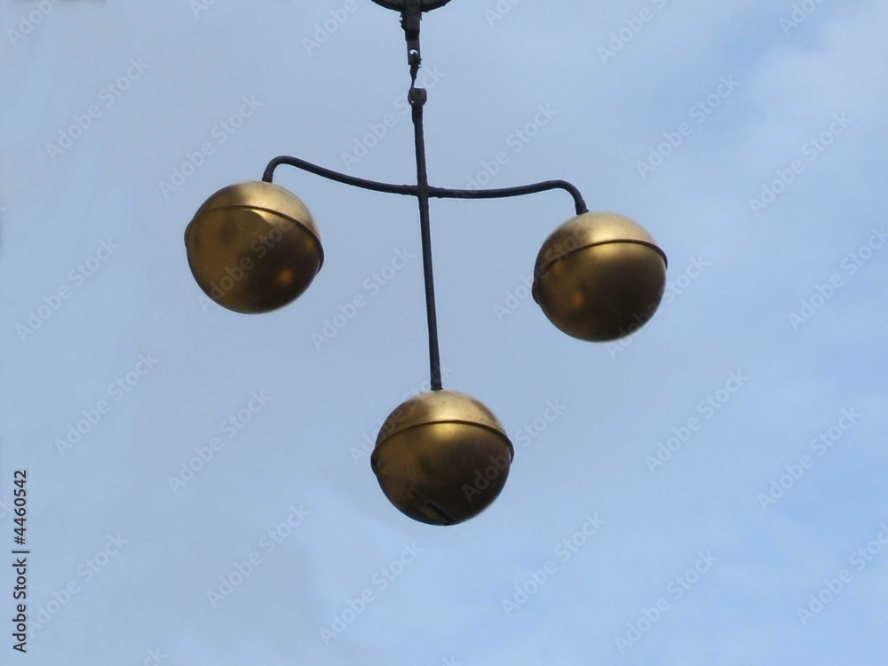 A Sign for a Traditional British Pawn Brokers. A Sign for a Traditional British Pawn Brokers.